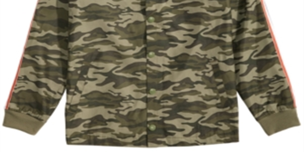 Epic Threads Big Boy's Camo Print Jacket Green Size X-Large