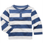 First Impressions Baby Boy's Striped Henley T-Shirt Blue Size 6-9MOS