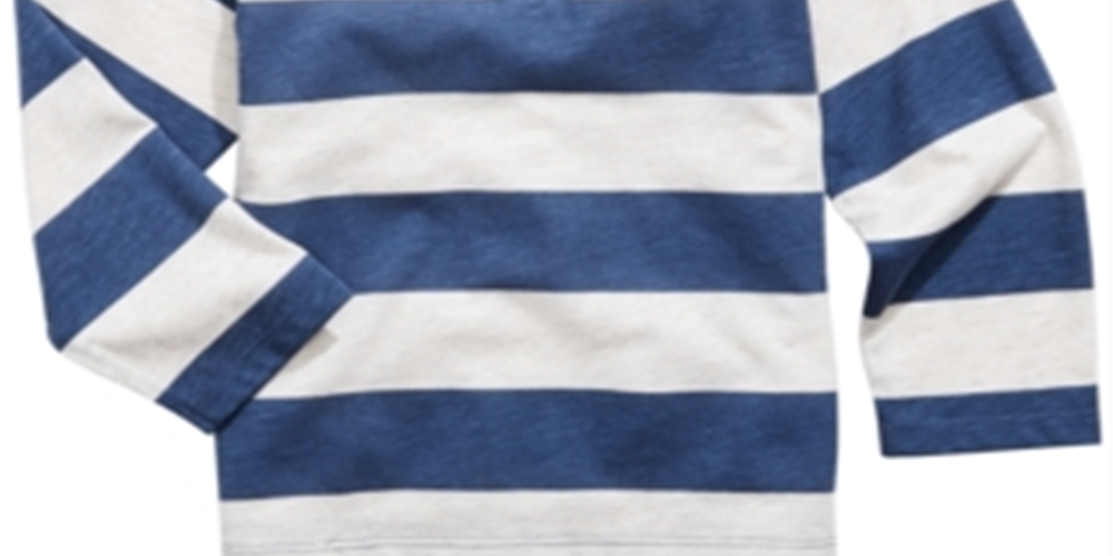 First Impressions Baby Boy's Striped Henley T-Shirt Blue Size 6-9MOS