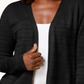 Karen Scott Women's Pointelle Knit Cardigan Black Size Small