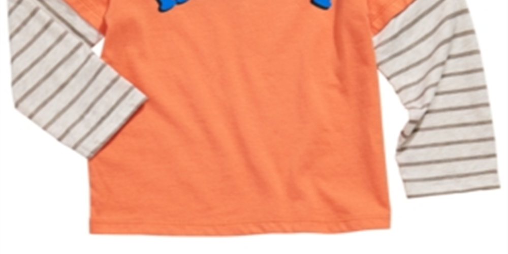 First Impressions Toddler Boy's Happy Print Layered-Look T-Shirt Orange Size 4T