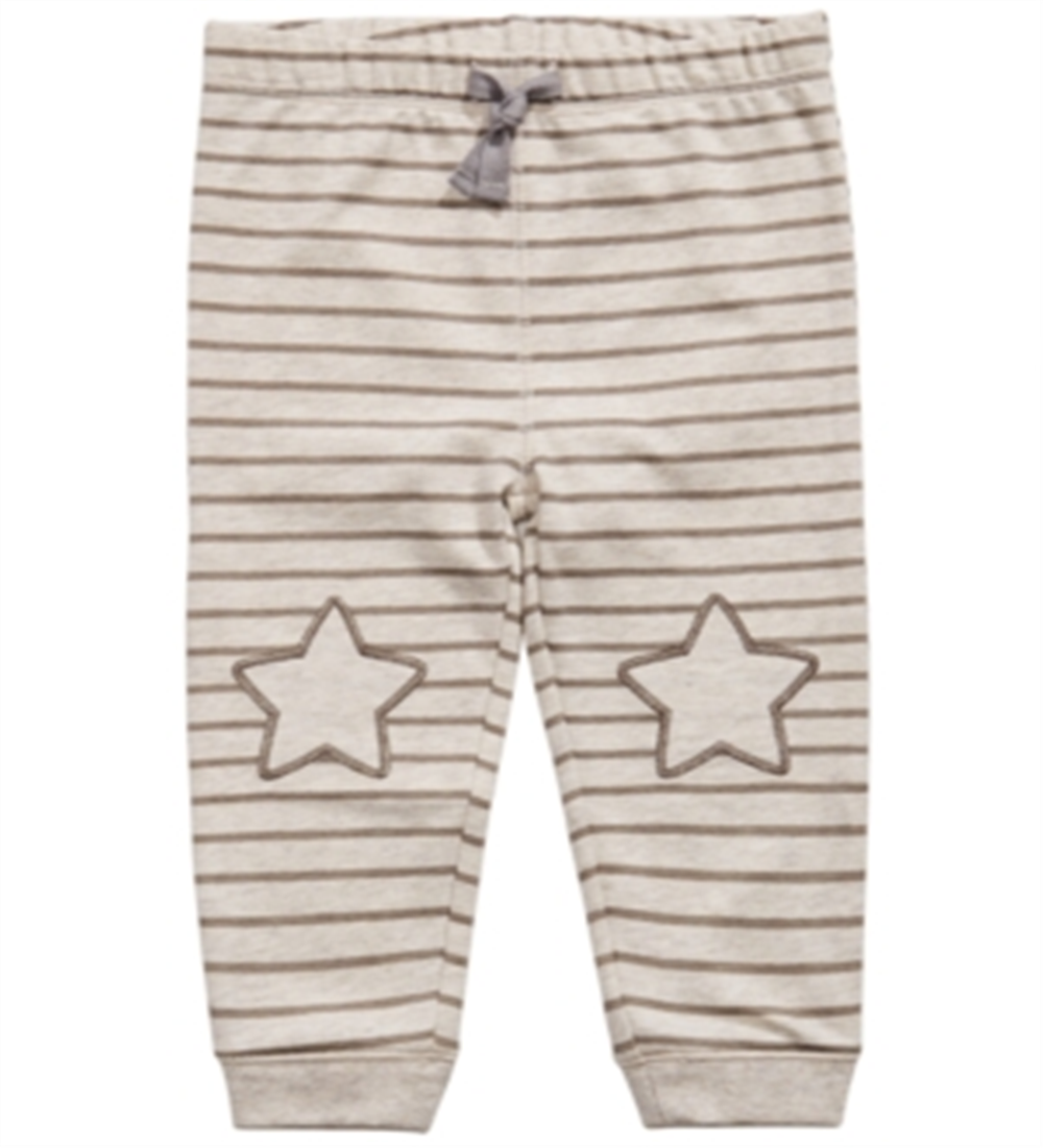 First Impressions Toddler Boy's Striped Star Patch Jogger Pants Brown Size 3T