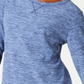 Karen Scott Women's Sport Space Dye Microfleece Top Blue Size X-Small