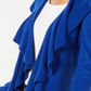 Karen Scott Women's Ruffle Front Cardigan Blue Size X-Small