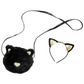 On the Verge Little & Big Girl's 2 Pc Cat Headband & Faux Fur Bag Set Black Size Regular