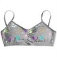 Maidenform Little & Big Girl's Splatter Print Seamless Crop Bra Gray Size Small
