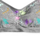 Maidenform Little & Big Girl's Splatter Print Seamless Crop Bra Gray Size Small
