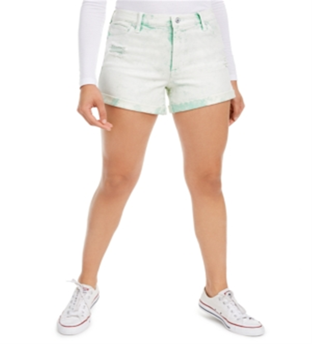 Celebrity Pink Junior's Distressed Denim Shorts Minty Foam Size 9