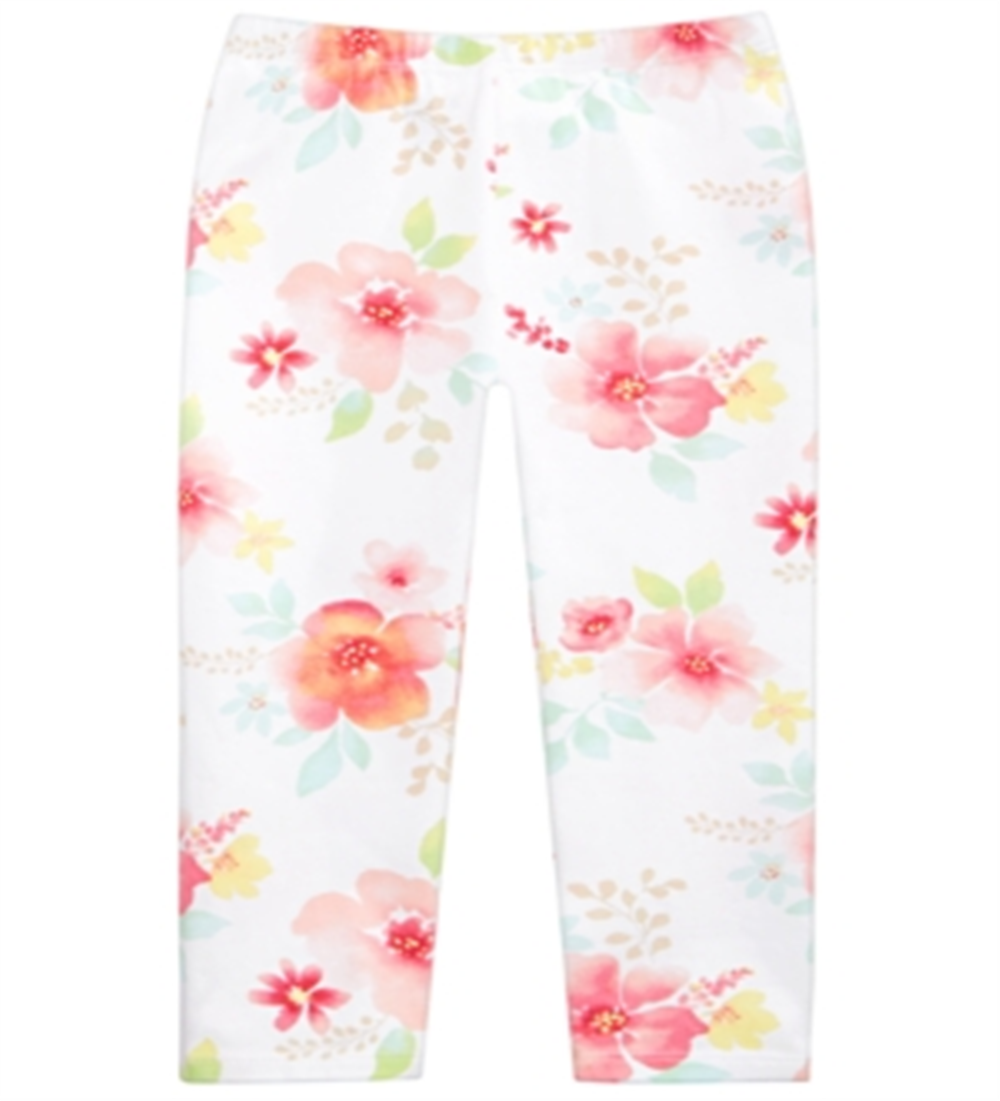 First Impressions Baby Girl's Floral Print Leggings White Size 18MOS