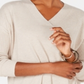 Style & Co Women's V Neck Tunic Brown Size PP