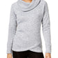 Ideology Women's Cowl Neck Fleece Pullover Sweater White Size X-Small
