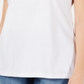 Karen Scott Women's Basketweave Trim Flutter Sleeve Top White Size Large
