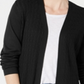 Karen Scott Women's Open Front Cardigan Black Size X-Small