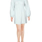 Leyden Women's Smocked Boho Mini Dress Blue Size Large