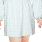 Leyden Women's Smocked Boho Mini Dress Blue Size Large