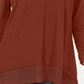 Style & Co Women's V Neck Chiffon Hem Top Red Size X-Large