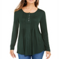 Style & Co Women's Pintuck Top Green Size Petite S