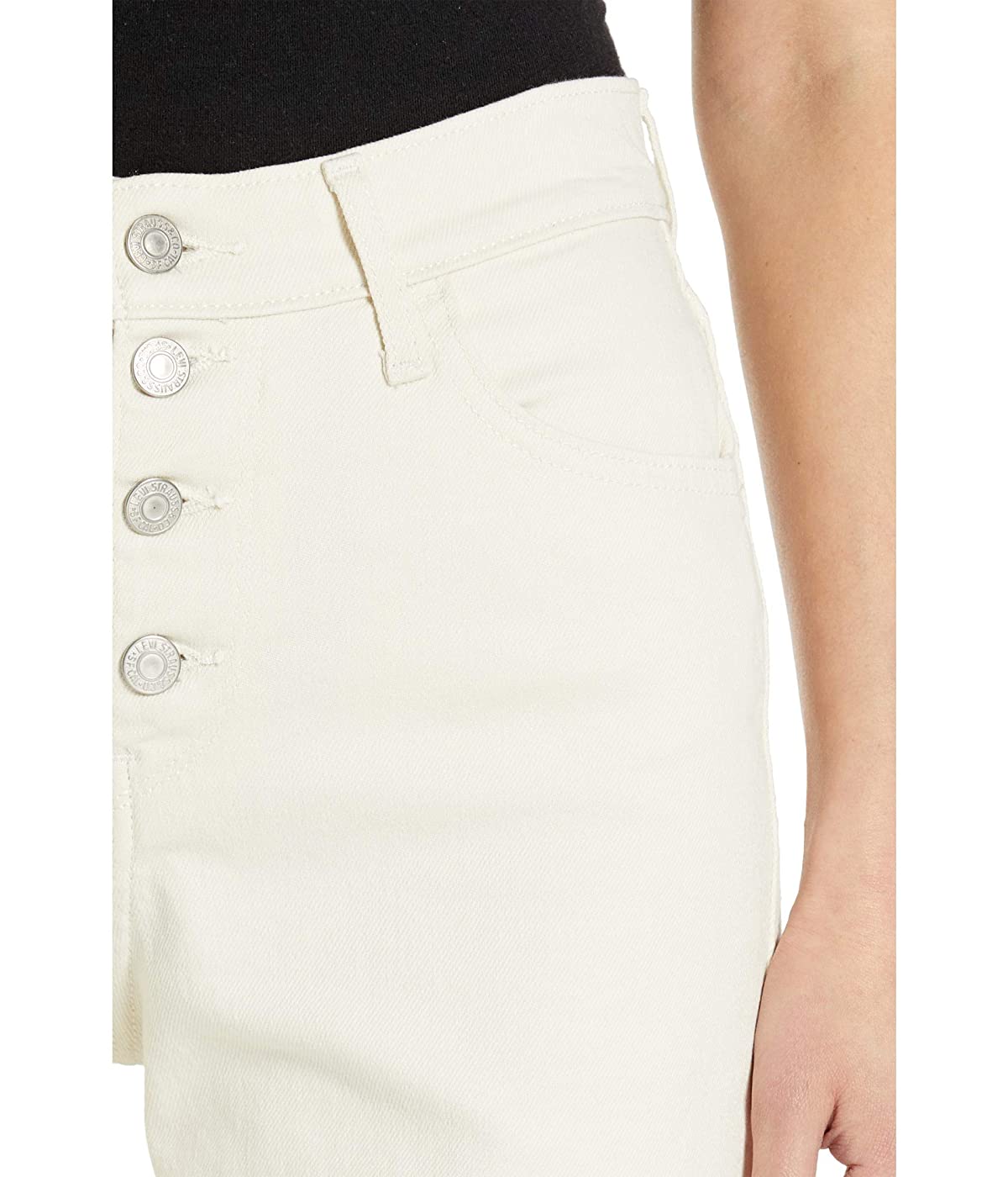 Levi's Women's Mile High Wide Leg Jeans White Size 27X25