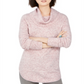 Style & Co Women's Cowl Neck Waffle Knit Sweater Purple Size Large