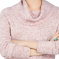 Style & Co Women's Cowl Neck Waffle Knit Sweater Purple Size Large