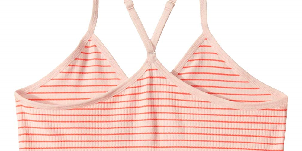 Calvin Klein Girl's Ribbed Racerback Bra Pink Size Medium