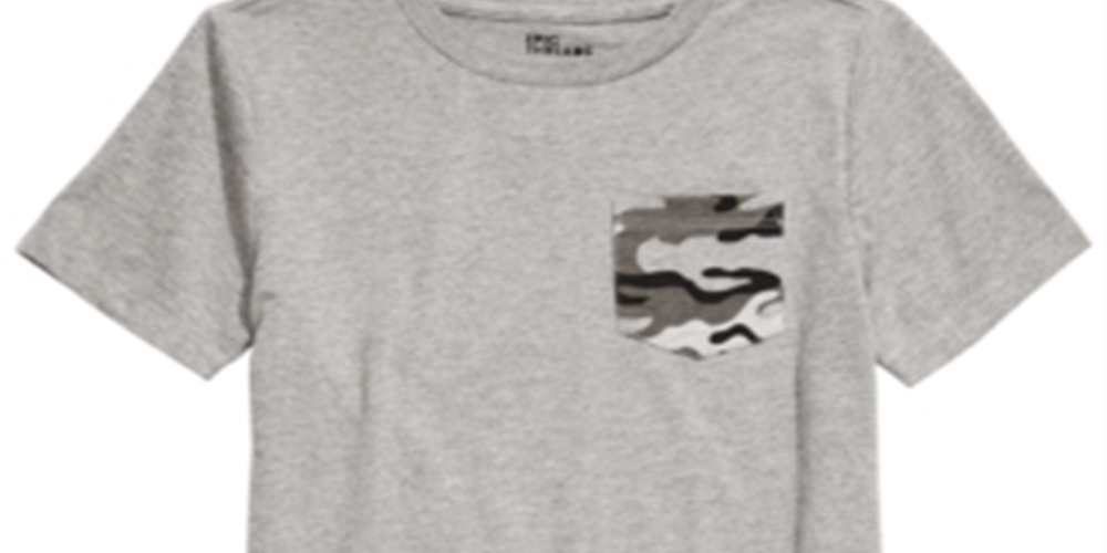 Epic Threads Little Boy's Camouflage Pocket T-Shirt Gray Size 6