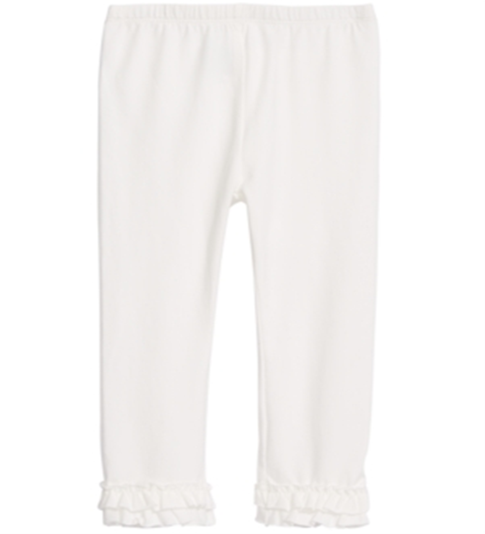 First Impressions Baby Girl's Ruffle Hem Leggings White Size 3-6MOS