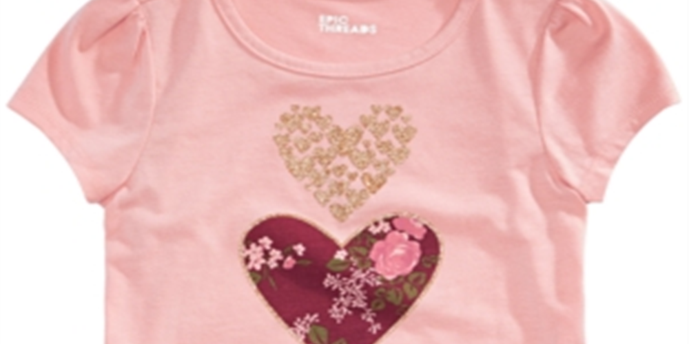 Epic Threads Little Girl's Hearts T-Shirt Pink Size 6