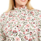 Karen Scott Women's Printed Mock Neck Top White Size 2XL