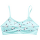 Maidenform Little & Big Girl's Unicorn Print Ruched Cropped Bra Blue Size Large