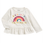 First Impressions Toddler Girl's Happiness Peplum T-Shirt Gray Size 4T