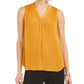 Alfani Women's Sleeveless V Neck Top Yellow Size Medium