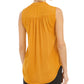 Alfani Women's Sleeveless V Neck Top Yellow Size Medium