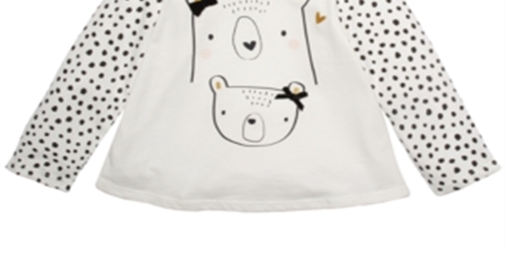 First Impressions Toddler Girl's Cotton Bears T-Shirt White Size 2T