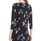 Alfani Women's 3/4 Sleeve Top Black Size Large