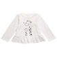 First Impressions Baby Girl's Cotton Giraffe Peplum Top White Size 3-6MOS