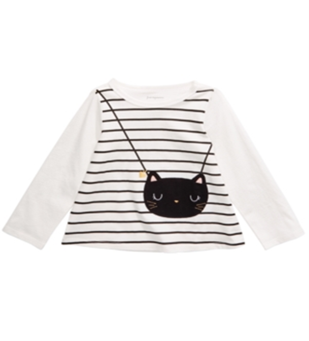 First Impressions Baby Girl's Cotton Cat Purse T-Shirt White Size 24MOS
