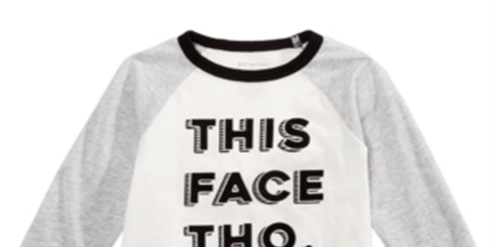 First Impressions Toddler Boy's This Face Print Cotton T-Shirt White Size 3T