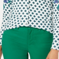Charter Club Women's Floral Print Sparkle Cardigan Combo White / Green Size Medium