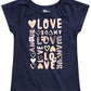 Epic Threads Little Girl's Love T-Shirt Blue Size 5