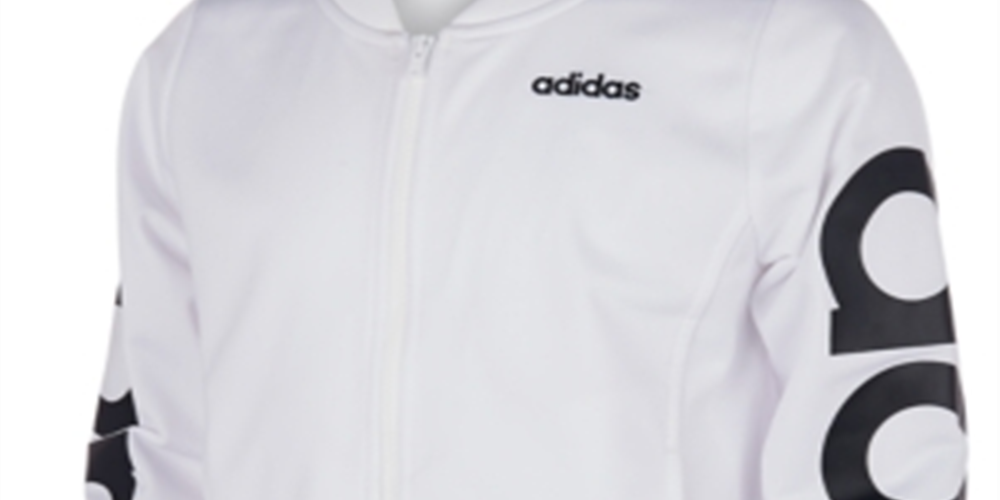Adidas Big Girl's Adi Bomber Jacket White Size X-Large