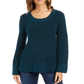 Style & Co Women's Mixed Stitch Sweater Green Size Petite XL