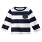 First Impressions Baby Boy's Cotton Rugby Stripe T-Shirt Navy /White Size 18MOS