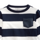 First Impressions Baby Boy's Cotton Rugby Stripe T-Shirt Navy /White Size 18MOS