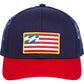 Billabong Men's Snapback Sports Merica Ball Cap Blue Size Regular