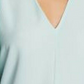 1.STATE Women's Tie Front V Neck Blouse Green Size Small