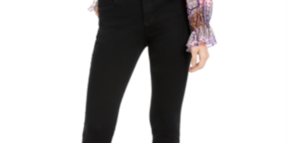 INC International Concepts Women's Curvy Skinny Ankle Jeans Black Size 6