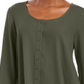 Style & Co Women's Swing Blouse Green Size X-Small
