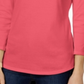 Charter Club Women's Pima Cotton Boat Neck Button Shoulder Top Coral Size Small