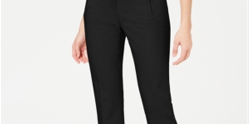 Alfani Women's Tummy Control Slim Leg Pants Black Size 2 Petite